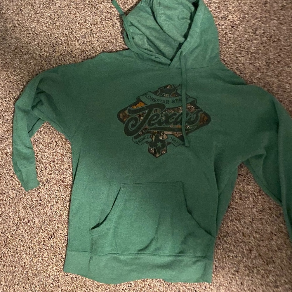 Green sweatshirt & size medium